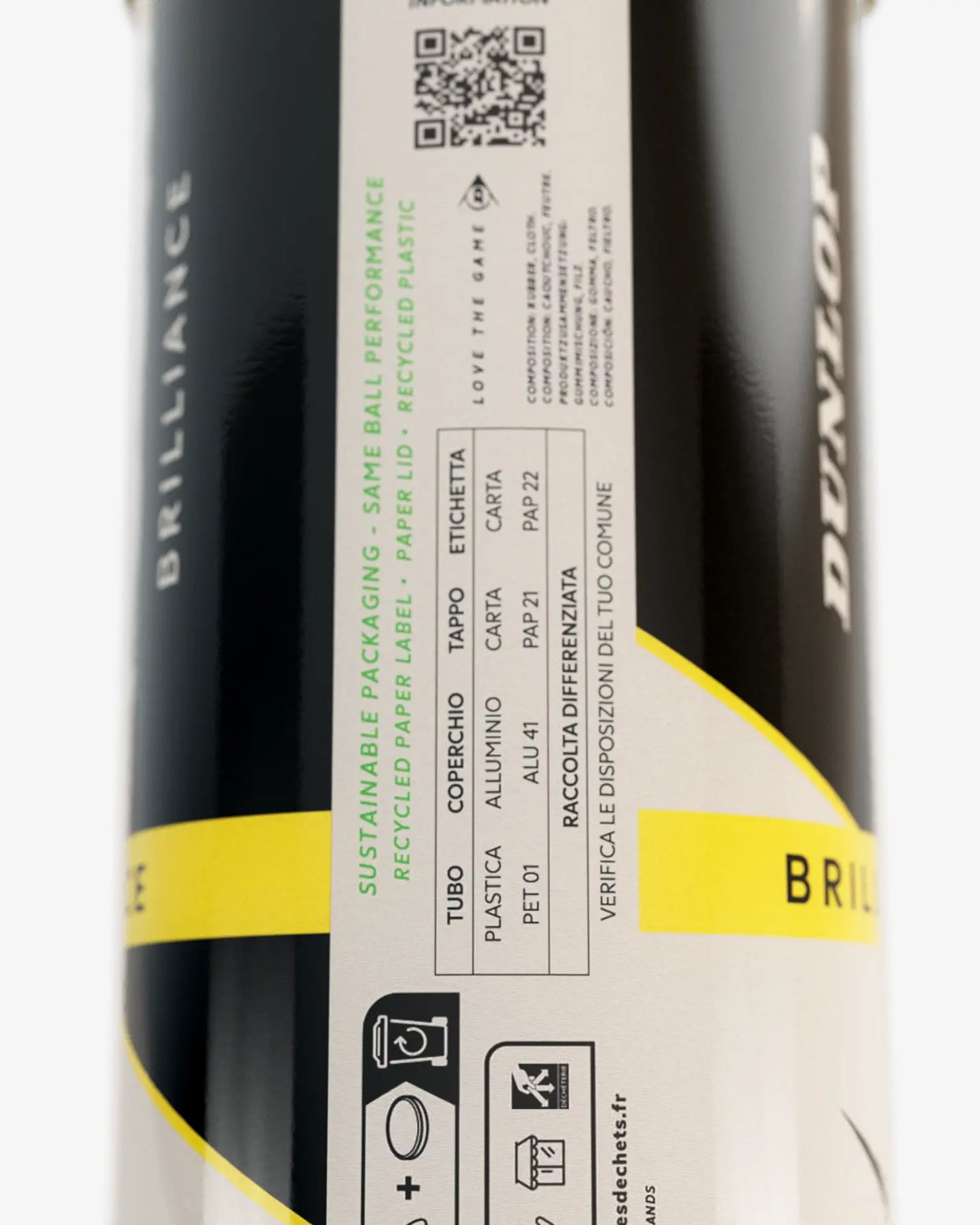 Dunlop Dunlop Tour Brilliance Ball - 3 Pack Tennis Balls