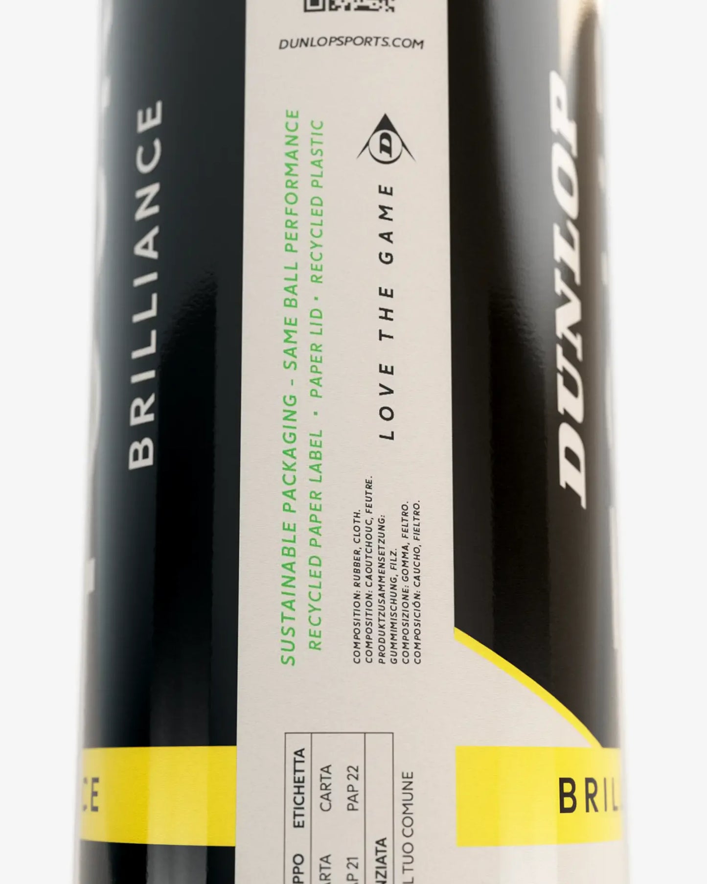 Dunlop Dunlop Tour Brilliance Ball - 4 Pack Tennis Balls