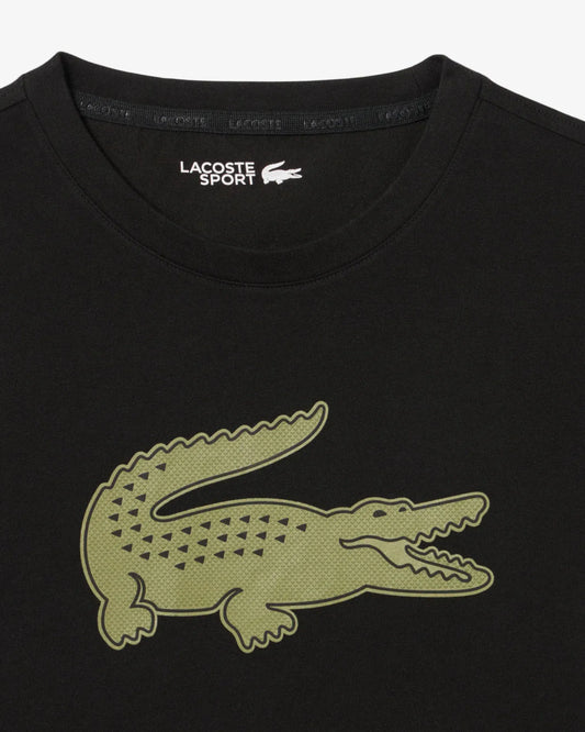 Lacoste Lacoste Camiseta Big Croc de poliéster/algodão - Preta