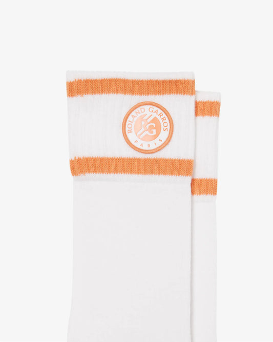 Calze ufficiali Lacoste Roland-Garros - White/Blossom