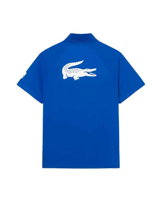 Lacoste Lacoste Rolex Paris Masters Edition Balljungen-Polohemd – Kobaltblau