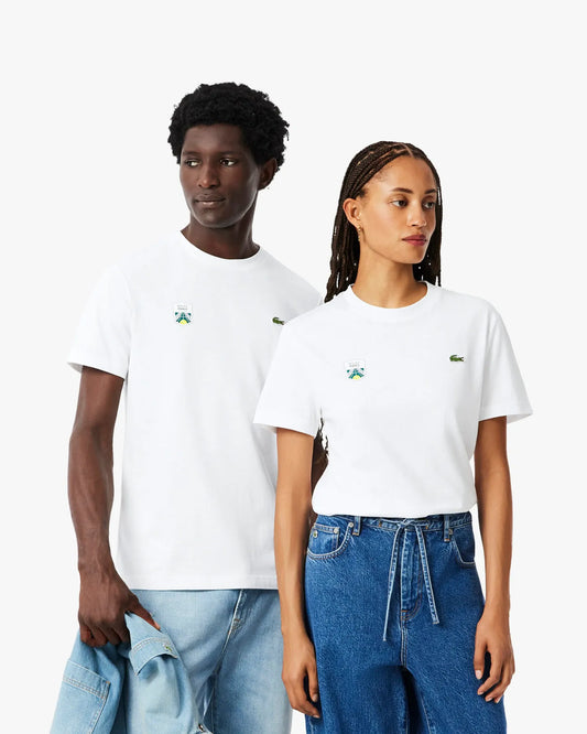Lacoste Lacoste Rolex Paris Masters Edition T-Shirt – Weißes T-Shirt