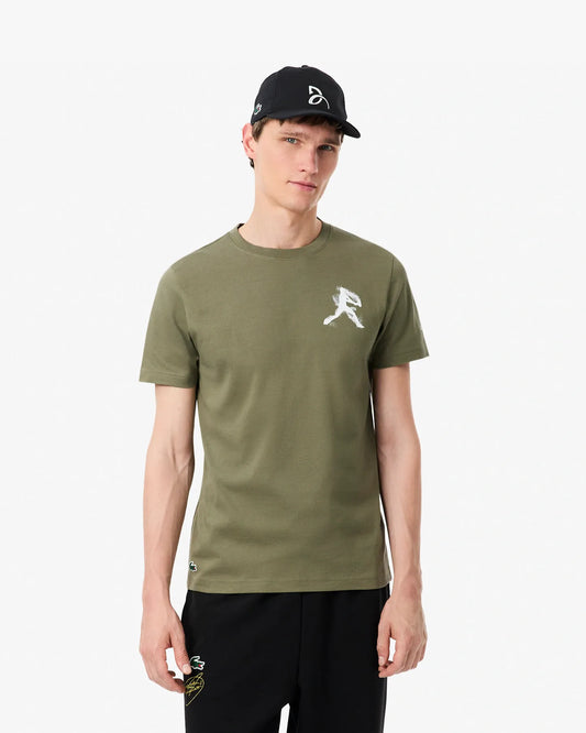 Camiseta Lacoste Lacoste x Novak Djokovic e boné - boné cáqui