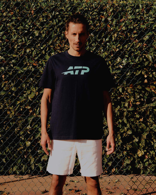 ATP ATP Marks Of Greatness Large Logo T-Shirt - Dark Blue T-Shirt