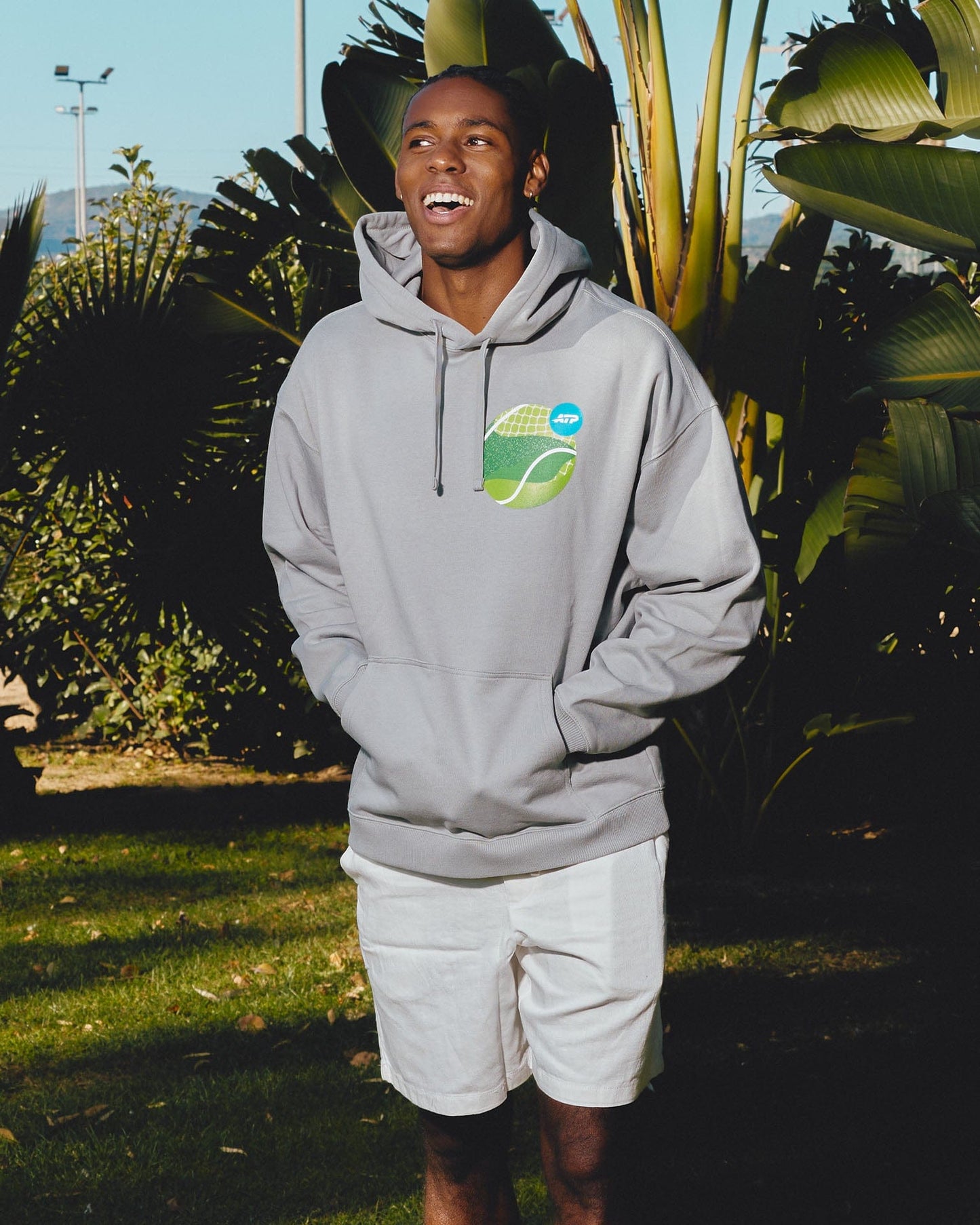 ATP ATP The Ball Is Everything Hoodie Centre Court - Grey Hoodie