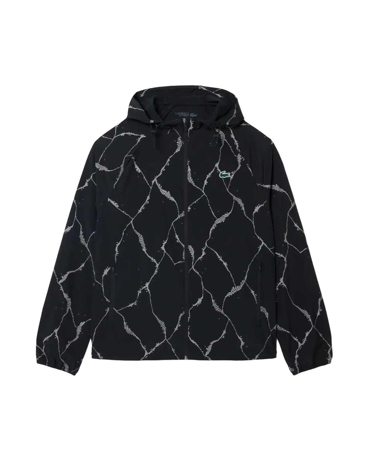 ATP Store Lacoste Hooded Reflective Print Tennis Jacket - Black Jacket