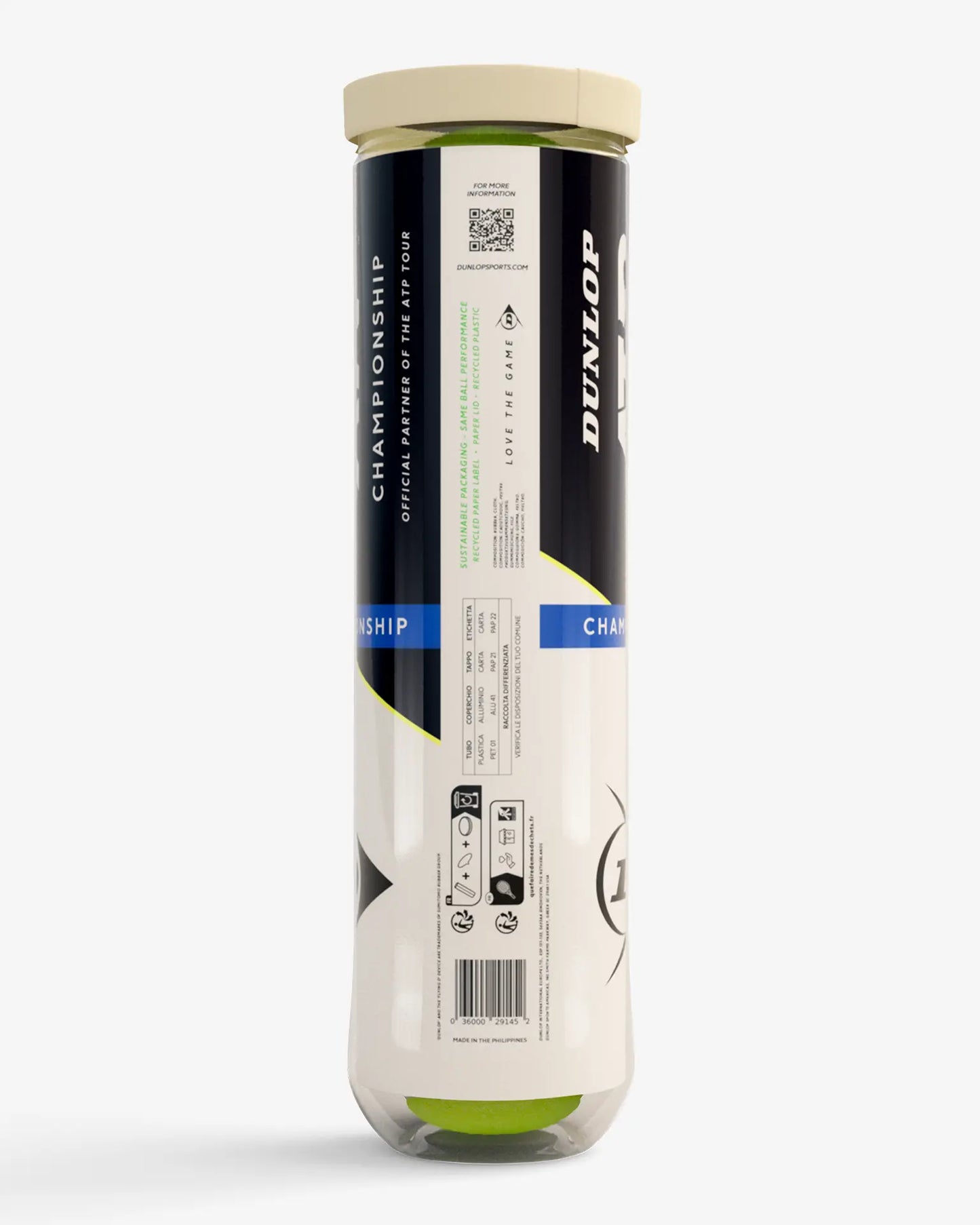 Dunlop Dunlop ATP Championship Ball - 4 Pack Tennis Balls