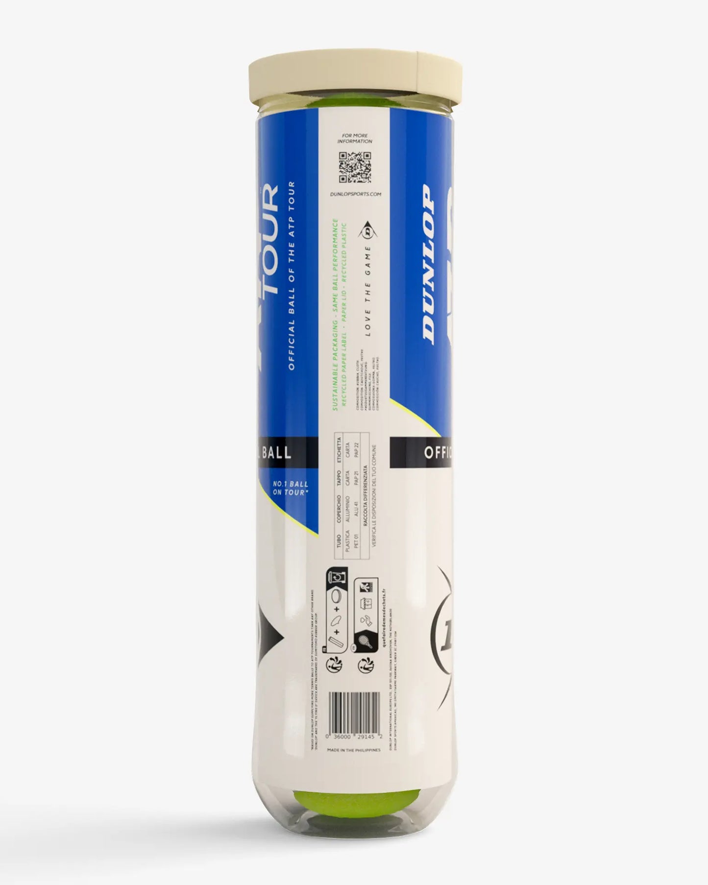 Dunlop Dunlop ATP Tour Offical Ball - 4 Pack Tennis Balls