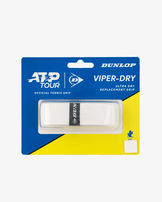 Dunlop Dunlop ATP Tour Viper-Dry Grip - White Tennis Grip Tape