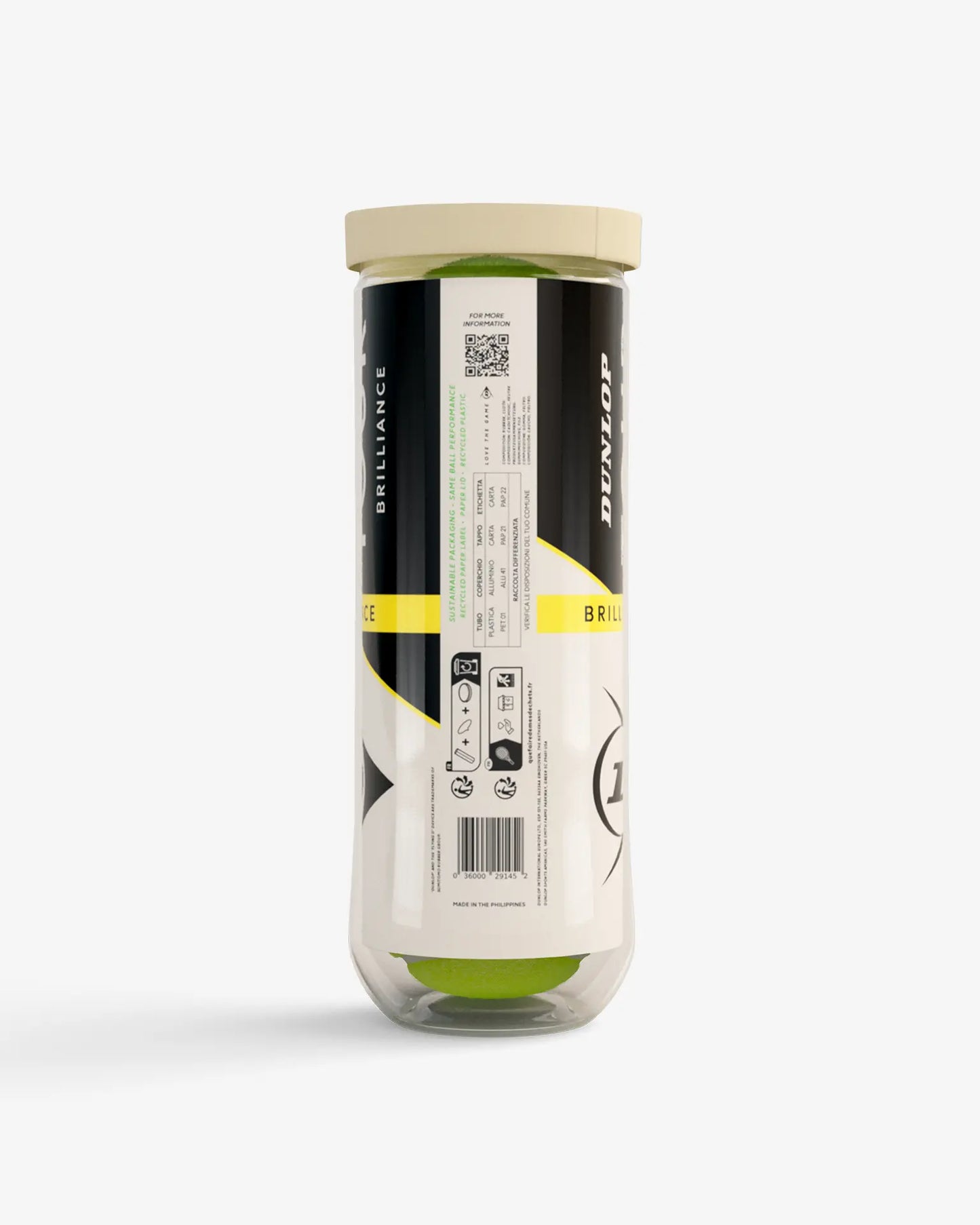 Dunlop Dunlop Tour Brilliance Ball - 3 Pack Tennis Balls