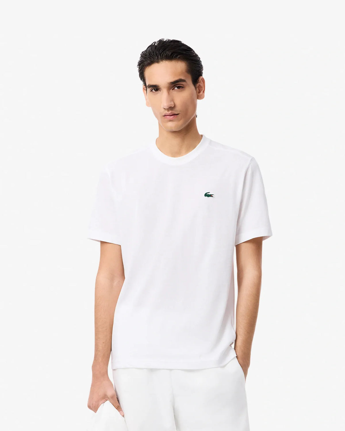 Lacoste Lacoste Carry Over Poly/Cotton T-Shirt - White T-Shirt