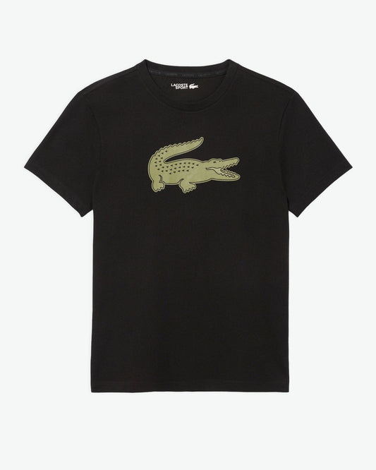 Lacoste Lacoste Poly/Cotton Big Croc T-Shirt - Black T-Shirt