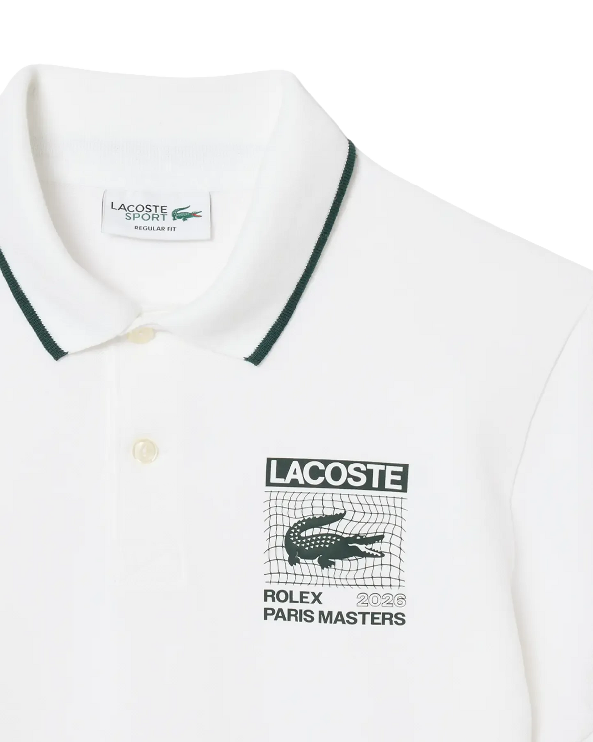 Lacoste Lacoste Regular Fit Rolex Paris Masters Edition Polo - White Polo Shirt