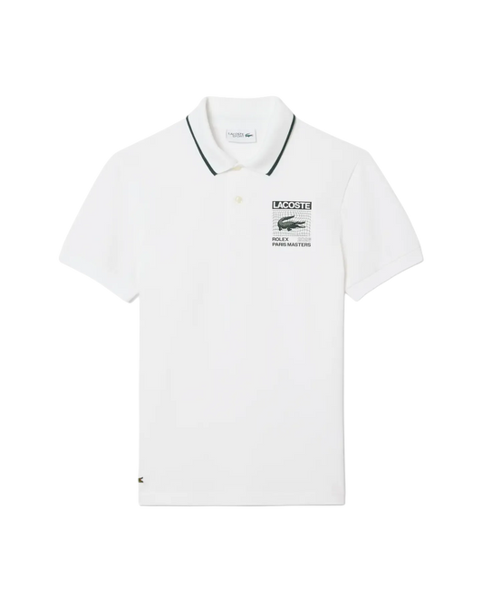 Lacoste Lacoste 常规版型 Rolex 巴黎大师赛特别版白色 Polo 衫