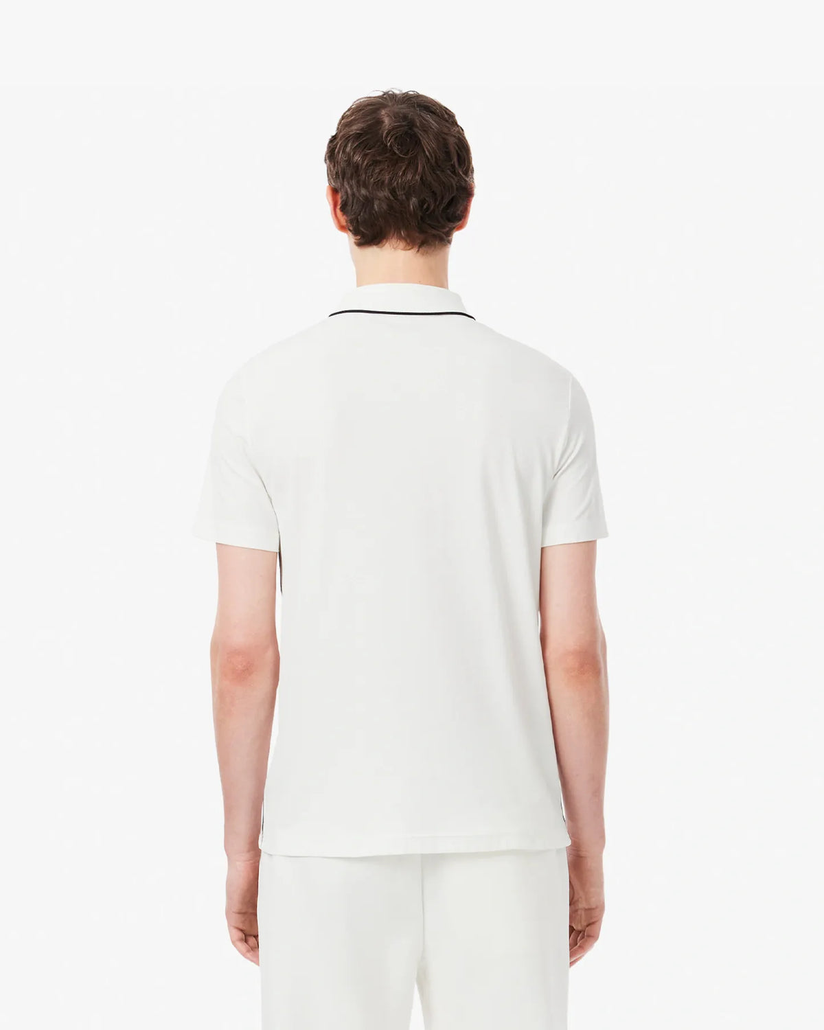 Lacoste Lacoste Camisa polo branca de tênis Heritage Ultra-Dry com corte regular e detalhe de emblema