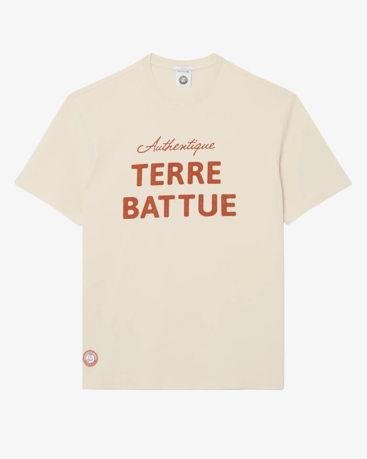T shirt Roland Garros Terre battue Craie