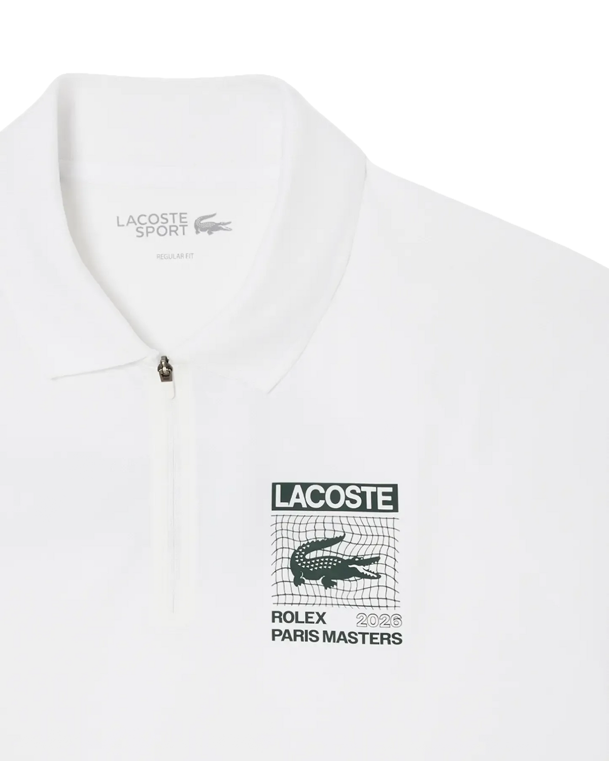 Lacoste Lacoste Rolex Paris Masters Edition Ballkind-Polohemd – Weiß
