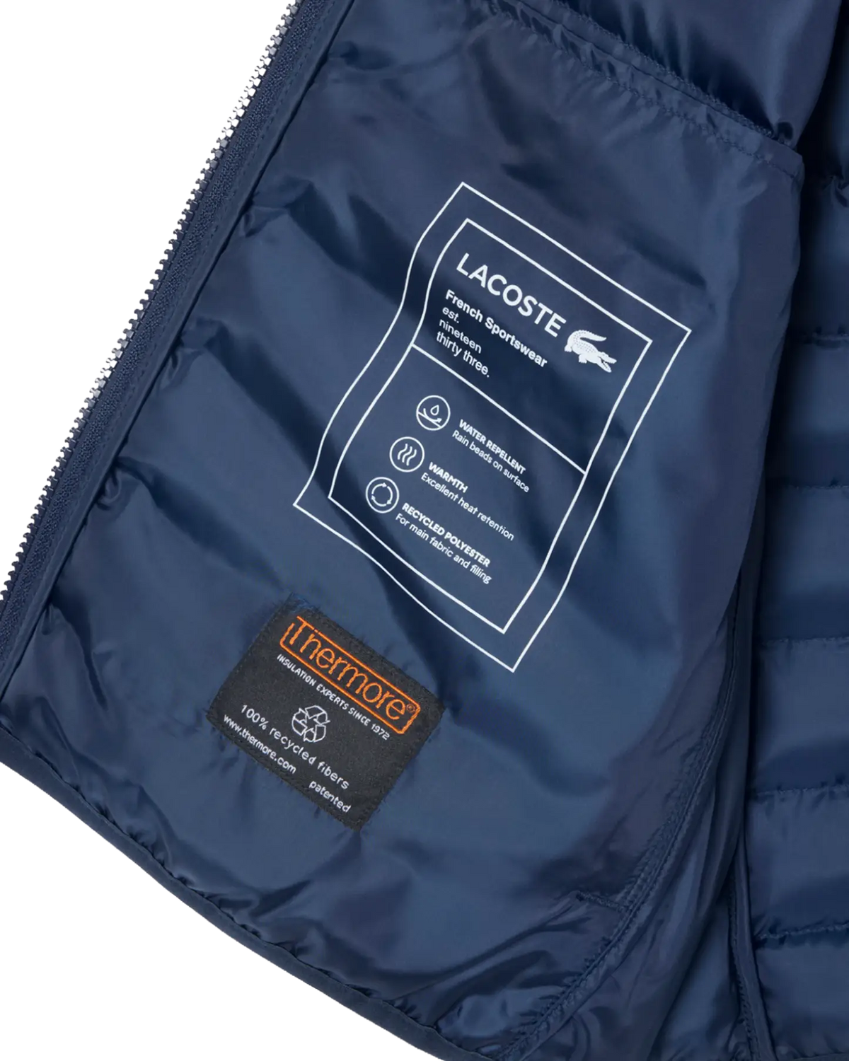 Lacoste Lacoste Rolex Paris Masters Edition Down Vest - Navy Blue Vest