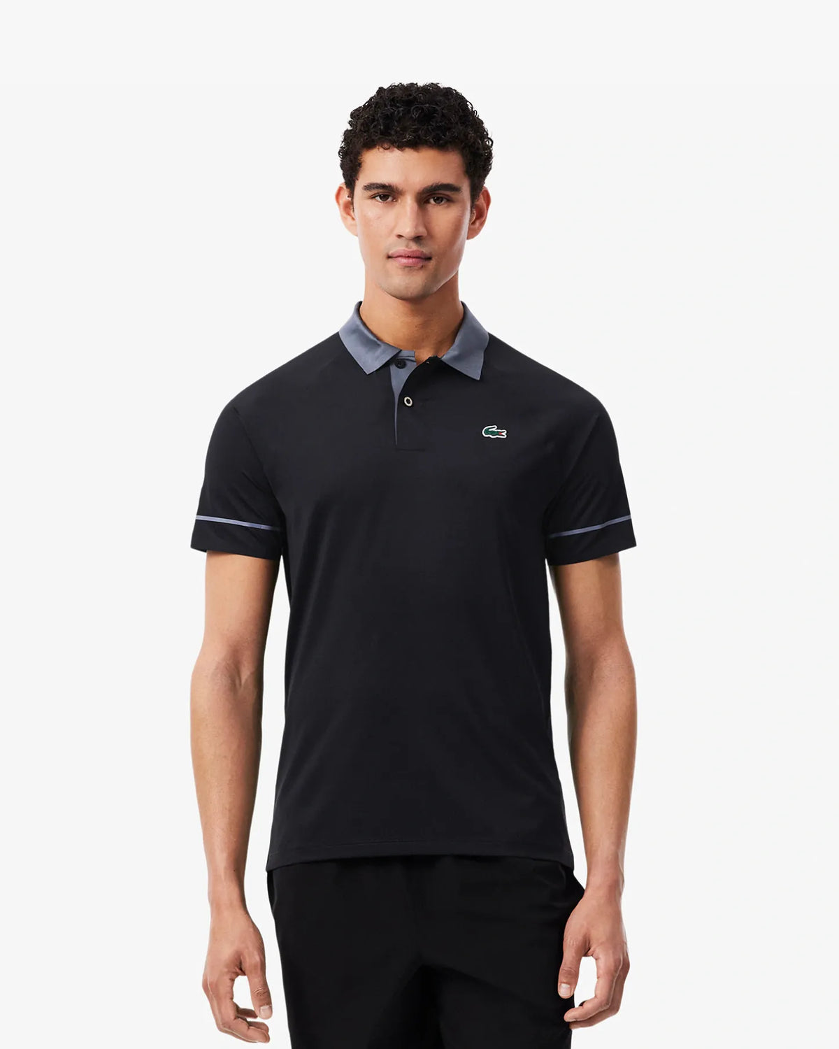 Lacoste Lacoste Slim Fit Tennis x Novak Djokovic On-Court Polo - Black Polo Shirt