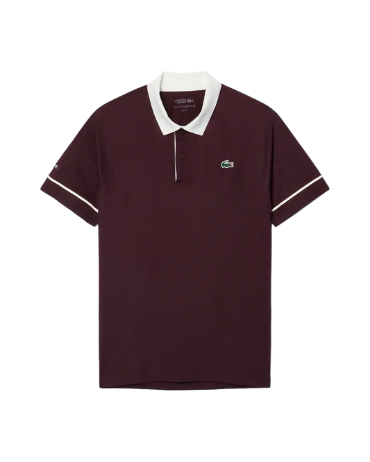 Polo Lacoste Tennis x Novak Djokovic On-Court de modelagem slim - Oxalis