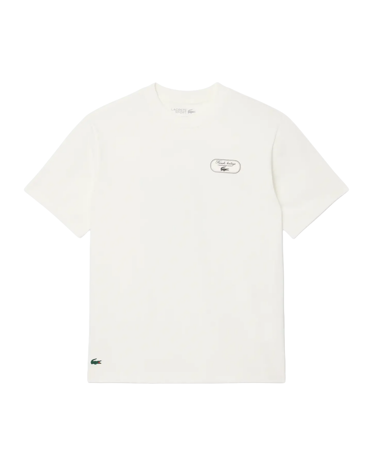 Tennis Heritage Graphic Embroidery Accent T shirt Flour