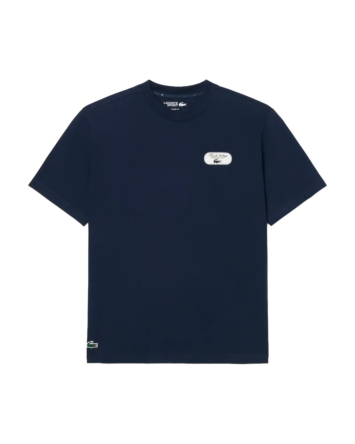 Tennis Heritage Graphic Embroidery Accent T shirt Navy Blue