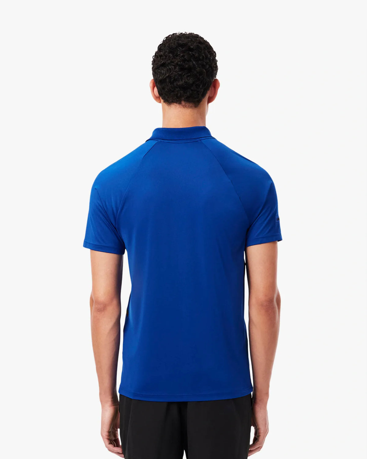 Polo Lacoste Ultra-Dry de tênis com corte slim, em parceria com Daniil Medvedev - Camisa polo azul-cobalto