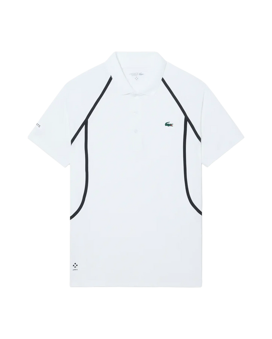 Polo Lacoste Ultra-Dry Slim Fit Tennis x Daniil Medvedev - Camisa polo branca