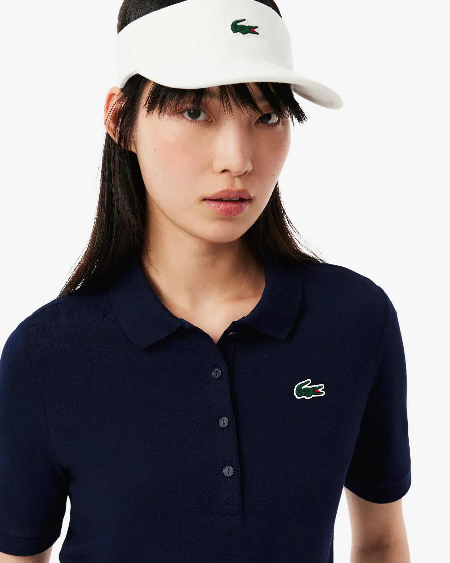 Lacoste Lacoste Womens Petit Pique Polo - Navy Polo Shirt 8