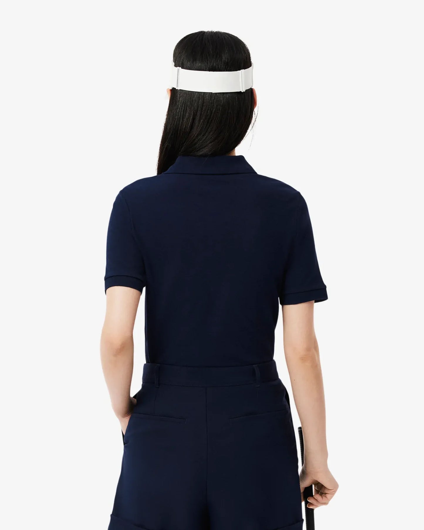 Lacoste Lacoste Womens Petit Pique Polo - Navy Polo Shirt 8