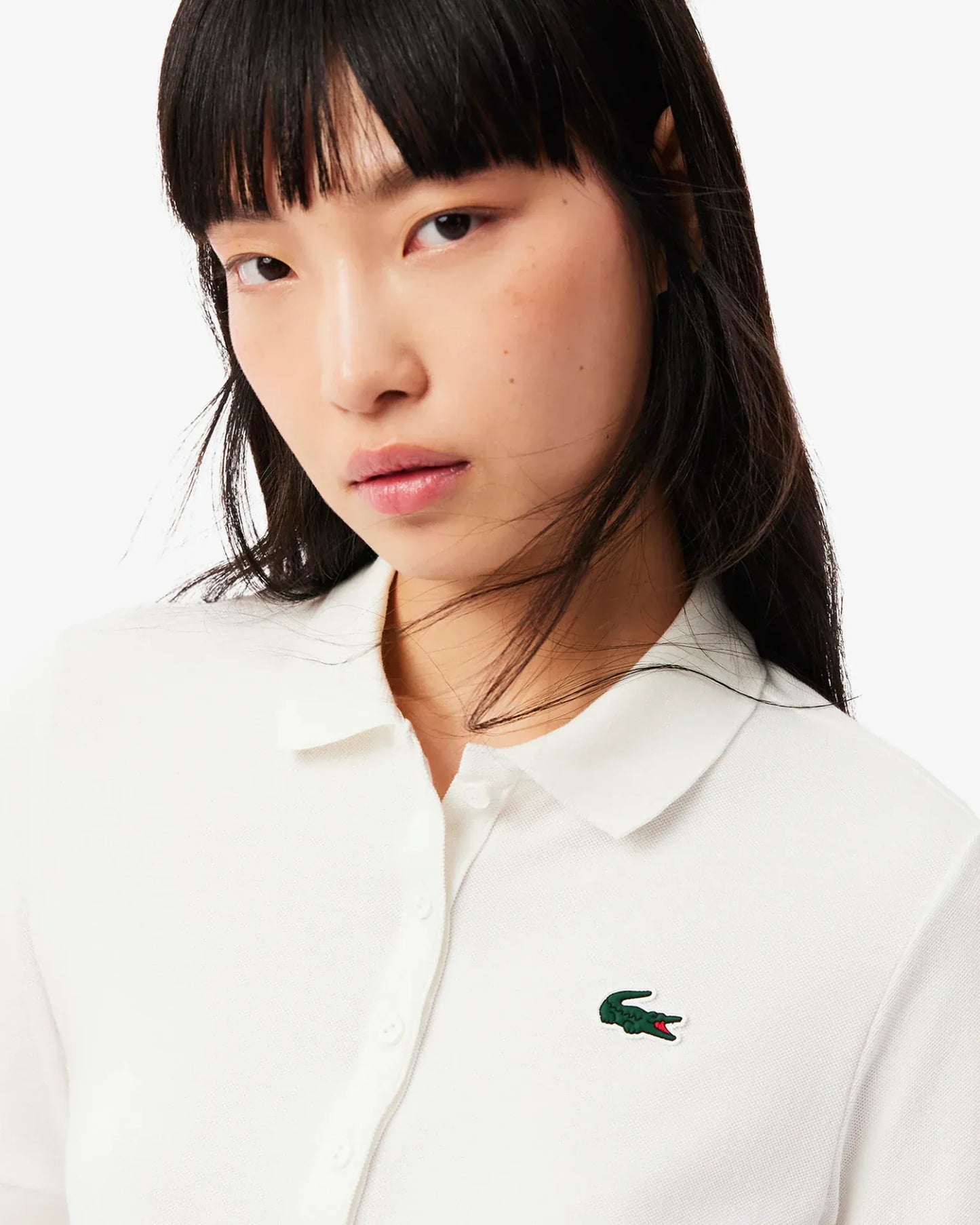 Lacoste Lacoste Womens Petit Pique Polo - White Polo Shirt 8