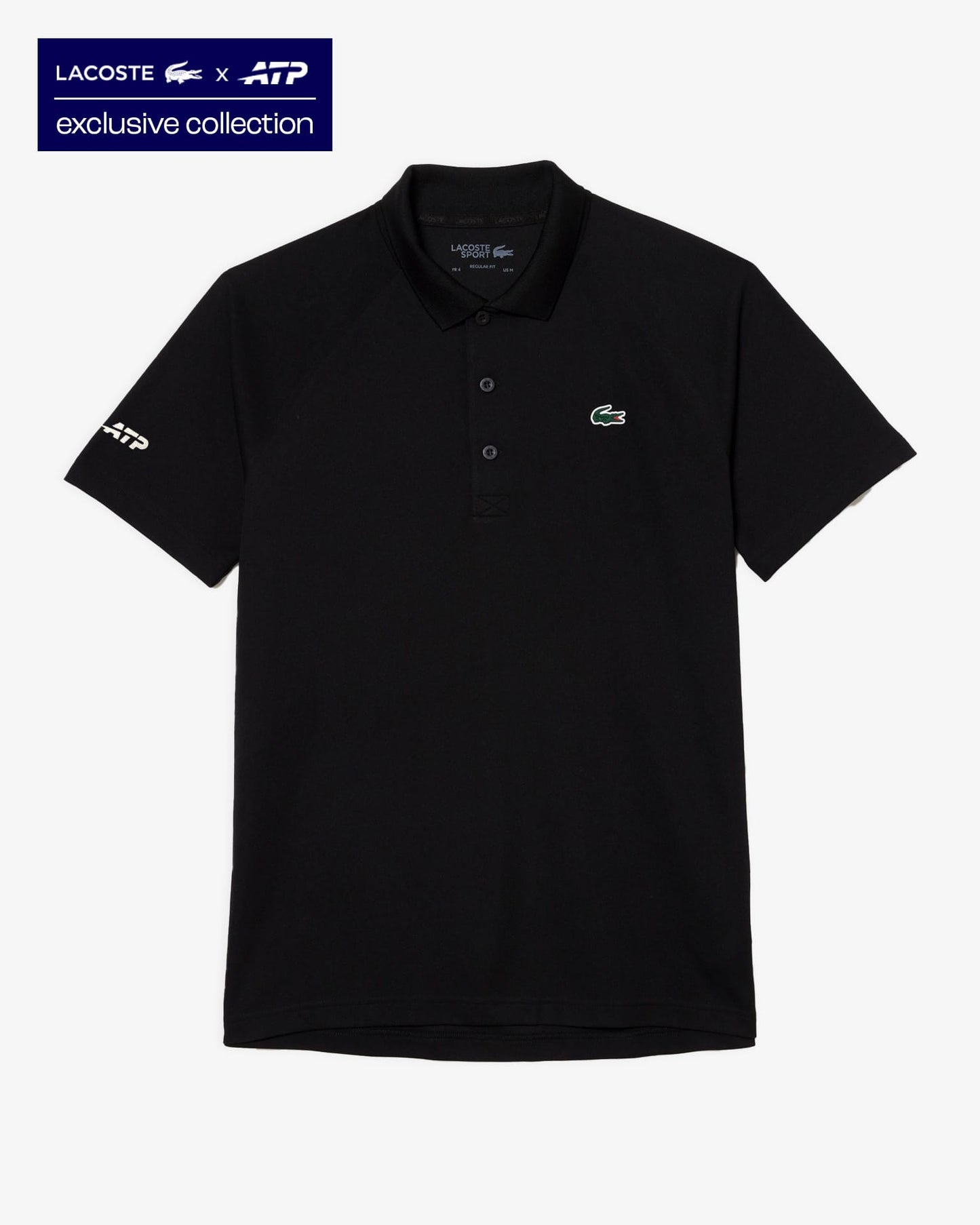 Lacoste Lacoste x ATP Core Raglan Polo - Black Polo Shirt