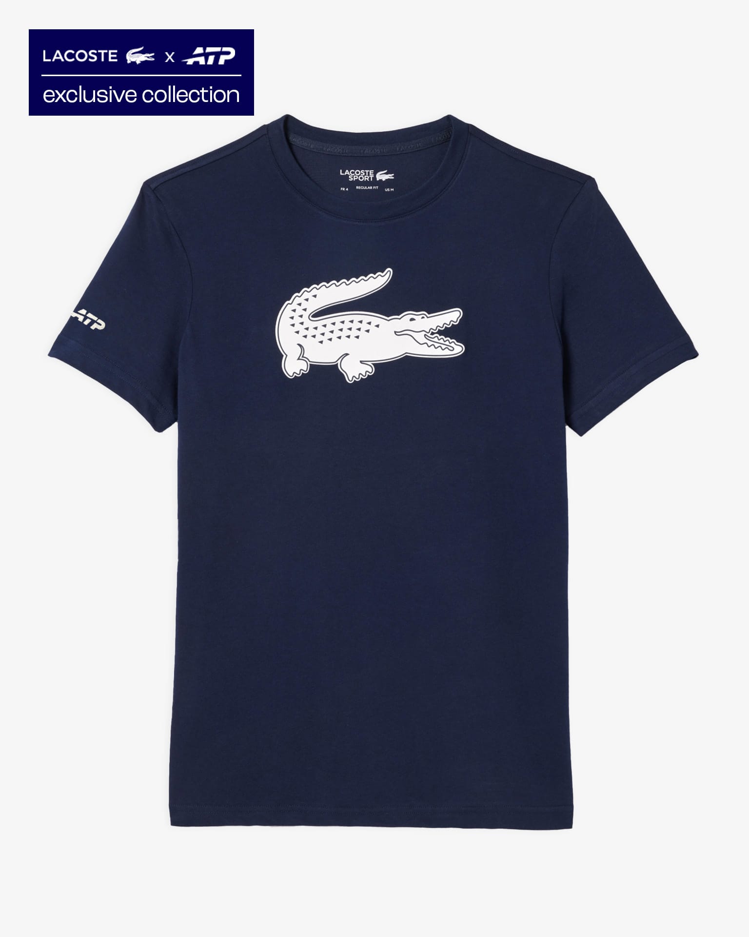 Lacoste x ATP Poly/Cotton Big Croc T-Shirt - Navy