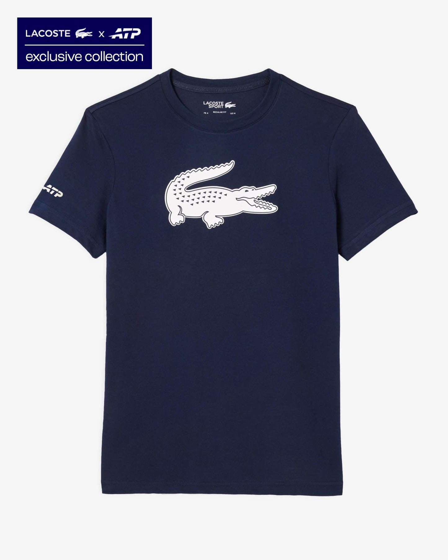 Lacoste Lacoste x ATP Poly/Cotton Big Croc T-Shirt - Navy T-Shirt