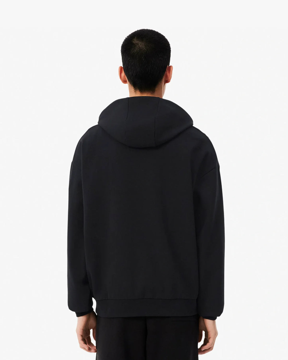 Lacoste x Novak Djokovic联名系列刺绣签名粉丝连帽衫 - 黑色连帽衫
