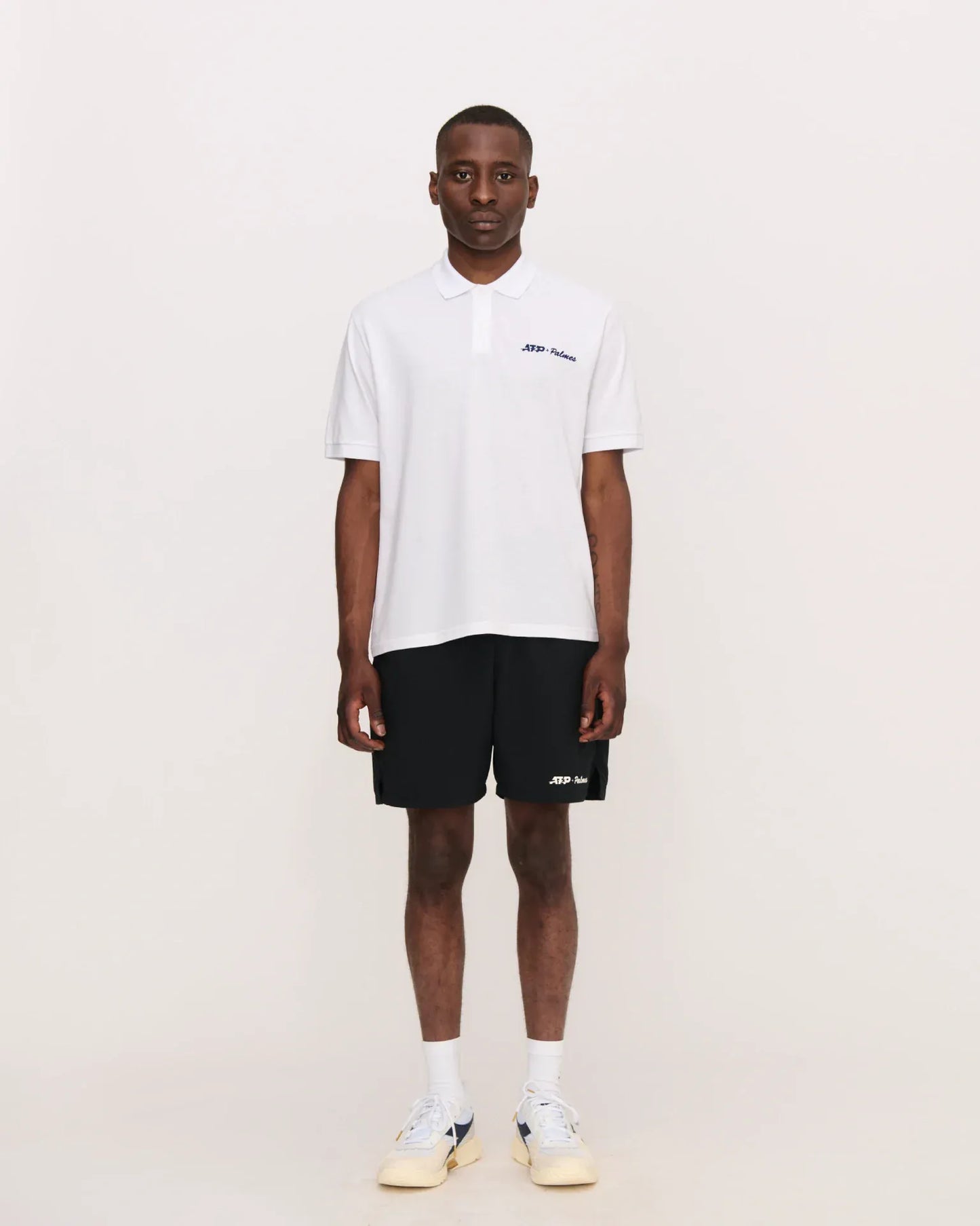 Palmes ATP Pique Polo - White Polo Shirt