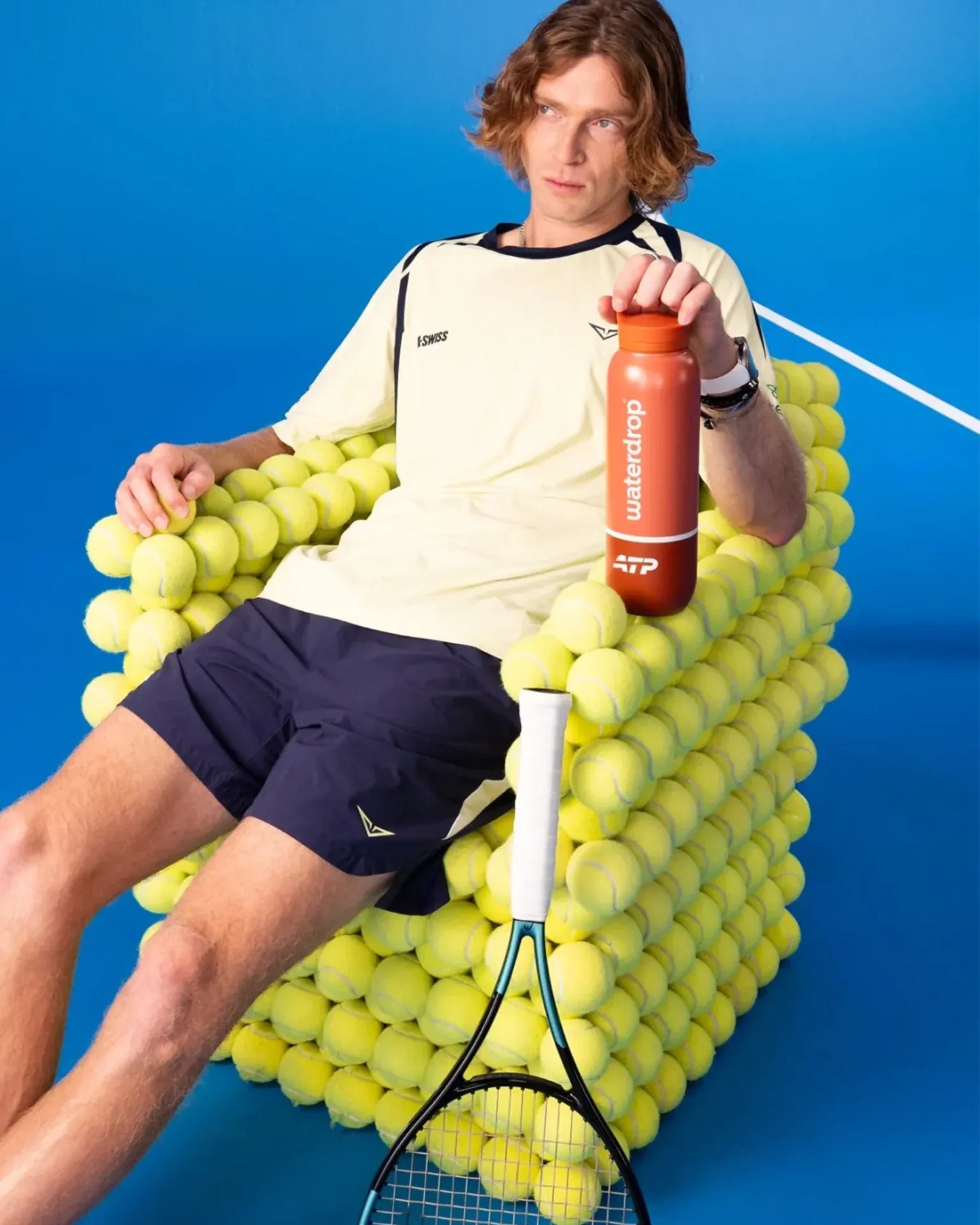 Waterdrop Official ATP Tour All Purpose Thermo - 1L - Clay Red Water bottle