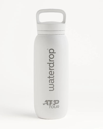 waterdrop Official ATP Tour Allzweck-Thermo - 1L - Weiße Trinkflasche